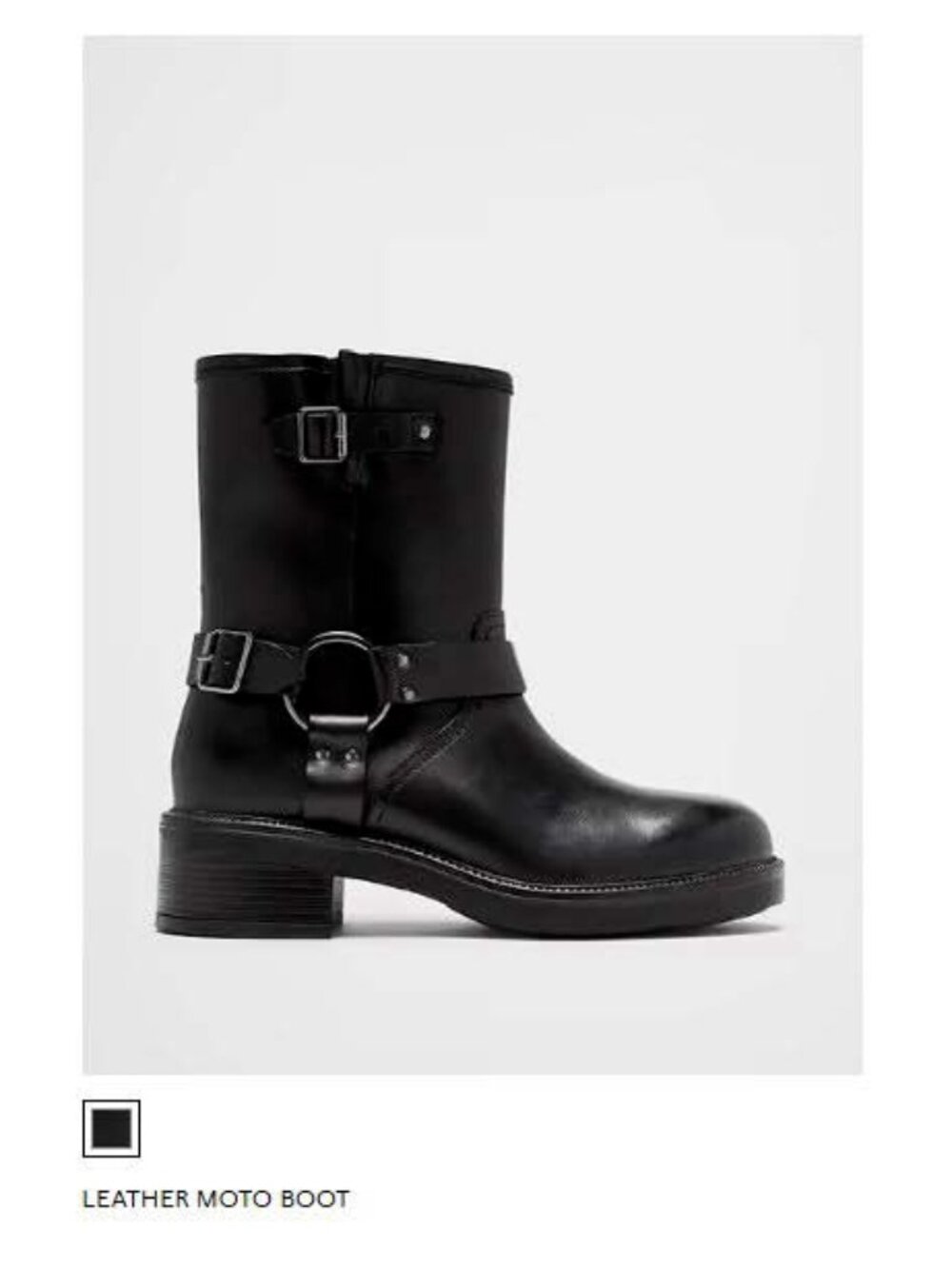 Banana Republic Black Leather Moto Boots